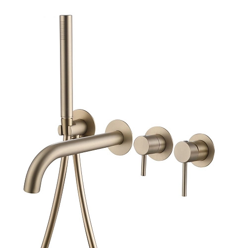 Смеситель для ванны ABBER Wasser Kreis AF8130G скрытого монтажа, золото матовое Смеситель для ванны ABBER Wasser Kreis AF8130G скрытого монтажа, золото матовое