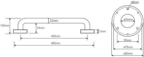 Поручень Bemeta HELP program 301100404 Поручень Bemeta HELP program 301100404