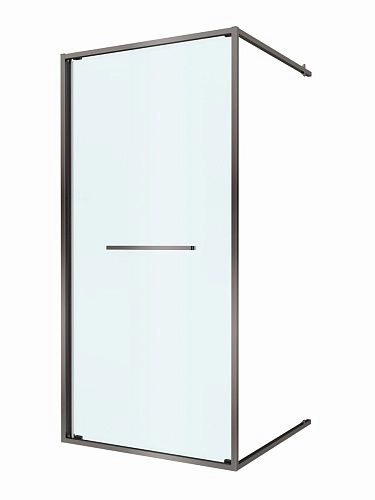 Душевая дверь CEZARES LUX-B-FS-1-90-C-GM 90 см, профиль оружейная сталь, стекло прозрачное Душевая дверь CEZARES LUX-B-FS-1-90-C-GM 90 см, профиль оружейная сталь, стекло прозрачное