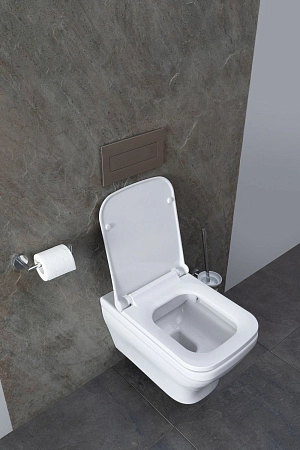 Унитаз подвесной Allen Brau Infinity 4.21011.20 с крышкой, белый глянец