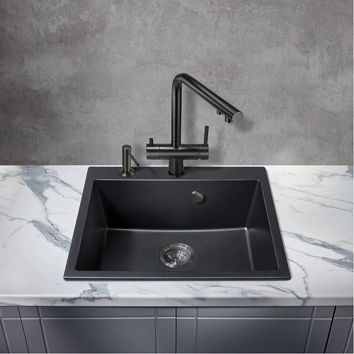 Смеситель для кухни Milacio Ultra 559 (MCU.559.TB) под фильтр, total black Смеситель для кухни Milacio Ultra 559 (MCU.559.TB) под фильтр, total black