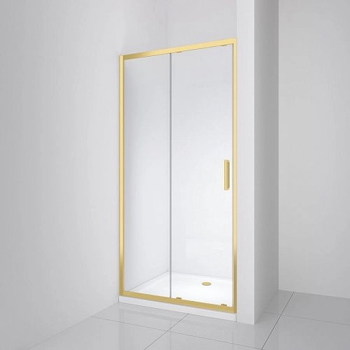 Душевая дверь BelBagno LUCE-BF-1-110-C-ORO 110 см, профиль золото, стекло прозрачное Душевая дверь BelBagno LUCE-BF-1-110-C-ORO 110 см, профиль золото, стекло прозрачное