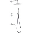 Душевая система Boheme UNO 464-2-WCR белый хром с изливом Душевая система Boheme UNO 464-2-WCR белый хром с изливом