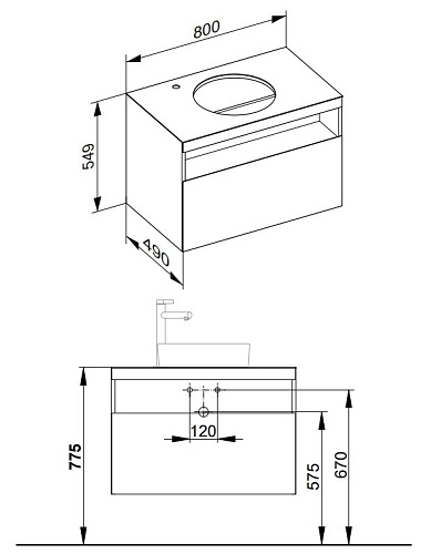 Тумба под раковину Keuco Stageline 32864970000 Тумба под раковину Keuco Stageline 32864970000
