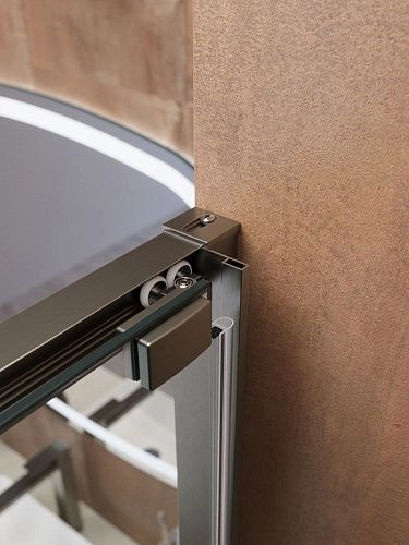 Душевая дверь CEZARES LUX-B-FS-1-90-C-GM 90 см, профиль оружейная сталь, стекло прозрачное Душевая дверь CEZARES LUX-B-FS-1-90-C-GM 90 см, профиль оружейная сталь, стекло прозрачное