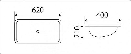 Раковина CeramaLux 540F врезная, белый Раковина CeramaLux 540F врезная, белый