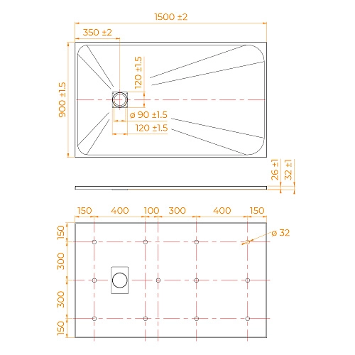 Душевой поддон RGW TSS-W 900x1500 мм 553502915-01 прямоугольный Душевой поддон RGW TSS-W 900x1500 мм 553502915-01 прямоугольный