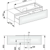 Тумба под раковину Keuco Edition 11 31164YY0000, 1400х350х535 мм Тумба под раковину Keuco Edition 11 31164YY0000, 1400х350х535 мм