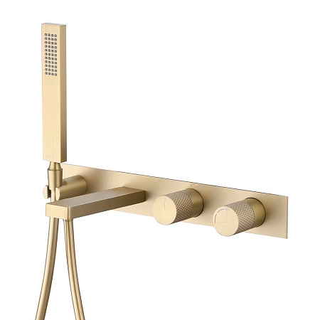 Смеситель для ванны ABBER Rund AF8730G скрытого монтажа, золото матовое