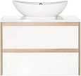 Тумба под раковину Style Line Монако 80 (2 ящ.), Гамма 56, Ориноко/бел лакобель, PLUS ЛС-00000635 Тумба под раковину Style Line Монако 80 (2 ящ.), Гамма 56, Ориноко/бел лакобель, PLUS ЛС-00000635