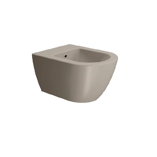 Биде подвесное GSI PURA серый беж матовый (8864105) Биде подвесное GSI PURA серый беж матовый (8864105)