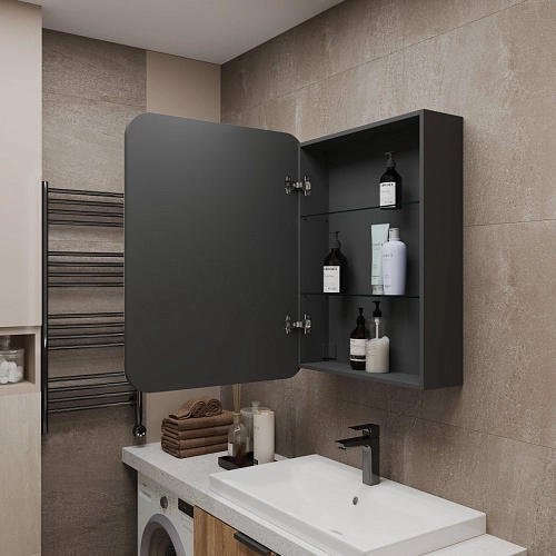 Зеркальный шкаф Silver mirrors ФИДЖИ-шкаф 60 с часами и сменой цветалевый LED-00002594 Зеркальный шкаф Silver mirrors ФИДЖИ-шкаф 60 с часами и сменой цветалевый LED-00002594