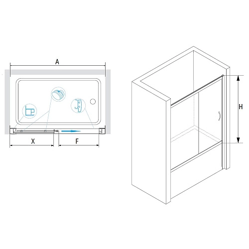 Шторка на ванну RGW SC-62 EF02-S-150 стекло прозрачное Шторка на ванну RGW SC-62 EF02-S-150 стекло прозрачное