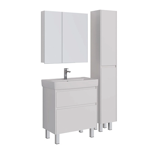 Зеркальный шкаф Lemark UNIVERSAL 80х80 см белый LM80ZS-U Зеркальный шкаф Lemark UNIVERSAL 80х80 см белый LM80ZS-U