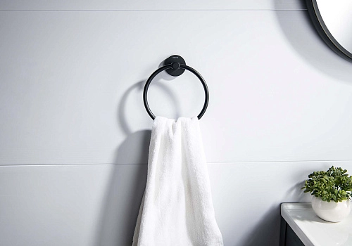 Полотенцедержатель Aquatek ЕВРОПА AQ4112MB черный матовый Полотенцедержатель Aquatek ЕВРОПА AQ4112MB черный матовый