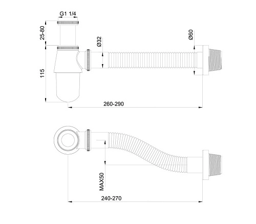 Сифон для раковины Wonzon & Woghand брашированное золото (WW-88SS102-BG) Сифон для раковины Wonzon & Woghand брашированное золото (WW-88SS102-BG)