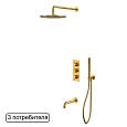 Душевая система WHITECROSS Y YSET11GLB (брашированное золото) термостатическая, скрытого монтажа Душевая система WHITECROSS Y YSET11GLB (брашированное золото) термостатическая, скрытого монтажа