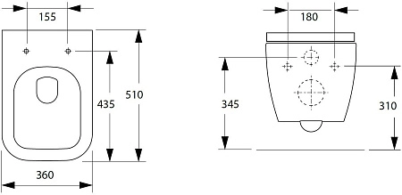 Унитаз подвесной Allen Brau Infinity 4.21004.20 с крышкой, белый глянец