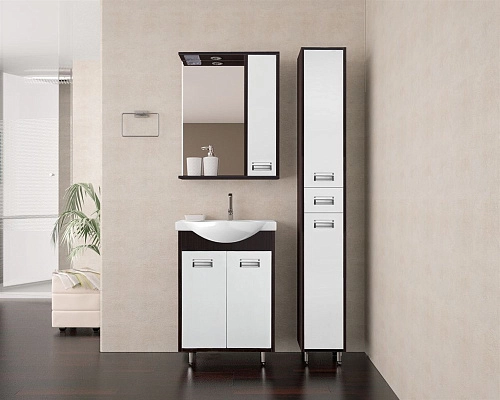 Зеркальный шкаф Style Line Стиль-60 с подсветкой ЛС-00000088 Зеркальный шкаф Style Line Стиль-60 с подсветкой ЛС-00000088