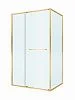 Душевой уголок CEZARES LUX-AH-FS-11-120/90-C-BORO 120x90 см, профиль брашированное золото, стекло прозрачное