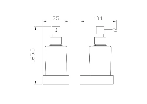 Дозатор жидкого мыла Wonzon & Woghand брашированное золото (WW-8333-BG) Дозатор жидкого мыла Wonzon & Woghand брашированное золото (WW-8333-BG)