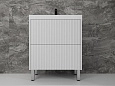 Тумба под раковину Style Line Стокгольм 70, Classic 70 белый рифленый софт, PUSH напольная ЛС-00002334 Тумба под раковину Style Line Стокгольм 70, Classic 70 белый рифленый софт, PUSH напольная ЛС-00002334