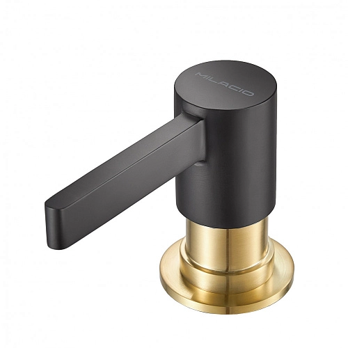 Дозатор жидкого мыла Milacio MCU.933.BGD, черно-золотой Дозатор жидкого мыла Milacio MCU.933.BGD, черно-золотой