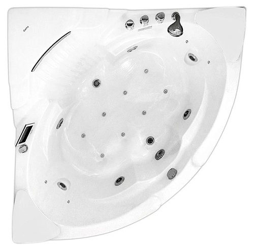 Акриловая ванна Gemy G9082 K 152x152 угловая, универсальная, гидромассажная Акриловая ванна Gemy G9082 K 152x152 угловая, универсальная, гидромассажная