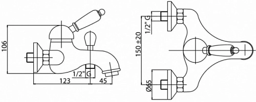 Смеситель на борт ванны CEZARES VINTAGE-PBVM-01-Sw Смеситель на борт ванны CEZARES VINTAGE-PBVM-01-Sw