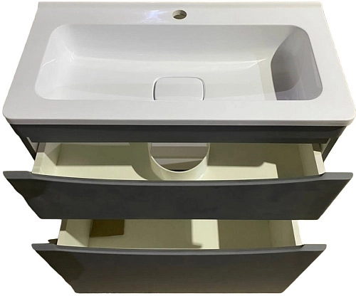 Тумба под раковину Style Line Бергамо мини 70 люкс PLUS серый СС-00002312 Тумба под раковину Style Line Бергамо мини 70 люкс PLUS серый СС-00002312