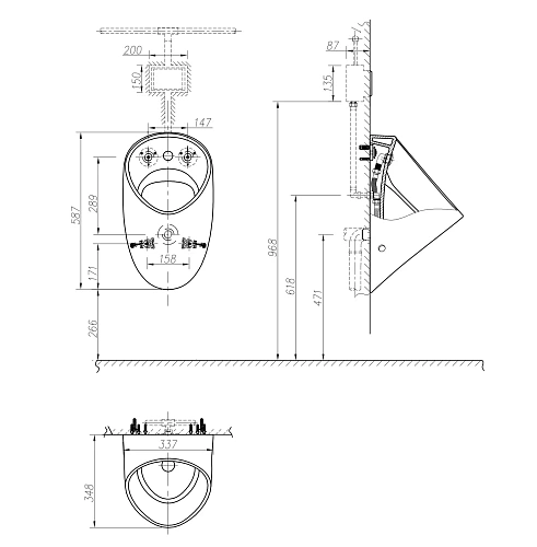 Писсуар ARROW AN660 подвесной Писсуар ARROW AN660 подвесной