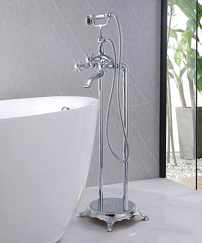 Смеситель для ванны ABBER Klassik AF8415 напольный, хром Смеситель для ванны ABBER Klassik AF8415 напольный, хром