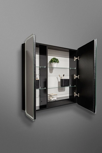 Зеркальный шкаф SILVER MIRRORS 805x800 Alliance - BLACK (LED-00002611) Зеркальный шкаф SILVER MIRRORS 805x800 Alliance - BLACK (LED-00002611)