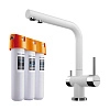Смеситель для кухни Omoikiri Nagano-WH + Pure drop Lite с фильтром 4054.8028