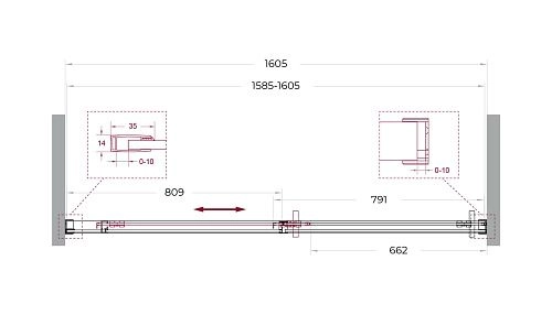 Душевая дверь BelBagno SOFT_CLOSE-1-BF-1-160-C-GM 160 см, профиль оружейная сталь, стекло прозрачное Душевая дверь BelBagno SOFT_CLOSE-1-BF-1-160-C-GM 160 см, профиль оружейная сталь, стекло прозрачное