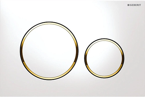 Клавиша смыва Geberit 115.882.KK.1 Sigma20 пластик,белый/золото Клавиша смыва Geberit 115.882.KK.1 Sigma20 пластик,белый/золото