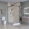 Душевой уголок BelBagno MARINO-2-AH-2-120/90-C-GM 120x90 см, профиль оружейная сталь, стекло прозрачное Душевой уголок BelBagno MARINO-2-AH-2-120/90-C-GM 120x90 см, профиль оружейная сталь, стекло прозрачное