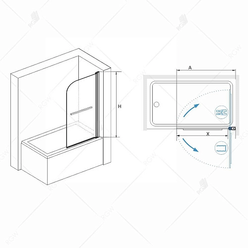 Шторка на ванну RGW Screens SC-14B 06111408-14 Шторка на ванну RGW Screens SC-14B 06111408-14