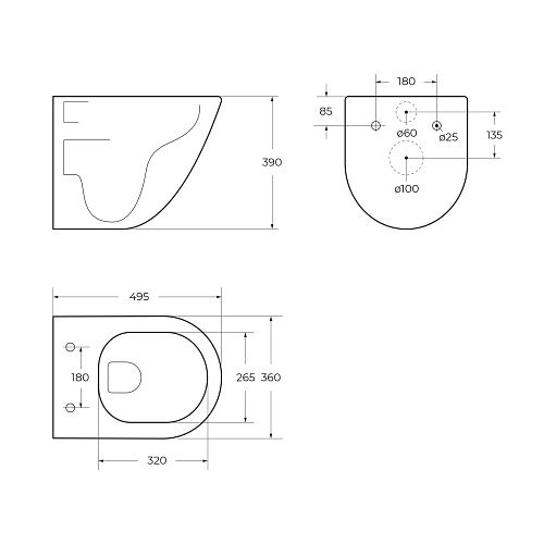 Унитаз подвесной BelBagno AMANDA-TOR BB051CH-TOR-FC/SC безободковый c сиденьем Унитаз подвесной BelBagno AMANDA-TOR BB051CH-TOR-FC/SC безободковый c сиденьем