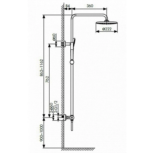 Душевая система Kaiser Cezar 05177 с термостатом Душевая система Kaiser Cezar 05177 с термостатом