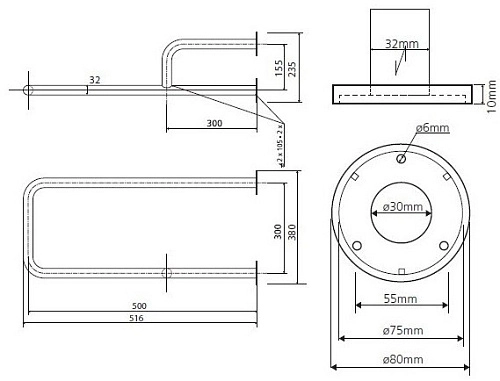 Поручень Bemeta HELP program 301122114 Поручень Bemeta HELP program 301122114