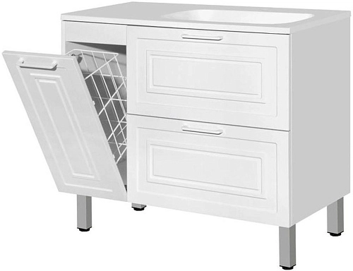 Тумба под раковину Style Line Альба (2 ящ./корзина) Барселона 90 Правая Люкс, белый, PLUS ЛС-000010054 Тумба под раковину Style Line Альба (2 ящ./корзина) Барселона 90 Правая Люкс, белый, PLUS ЛС-000010054