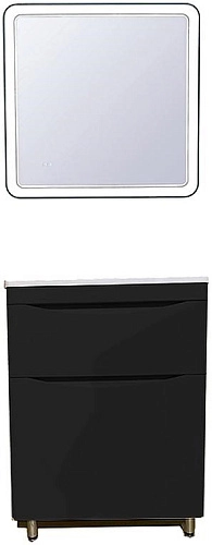 Тумба под раковину Style Line Бергамо мини 60люкс PLUS черный СС-00002318 Тумба под раковину Style Line Бергамо мини 60люкс PLUS черный СС-00002318