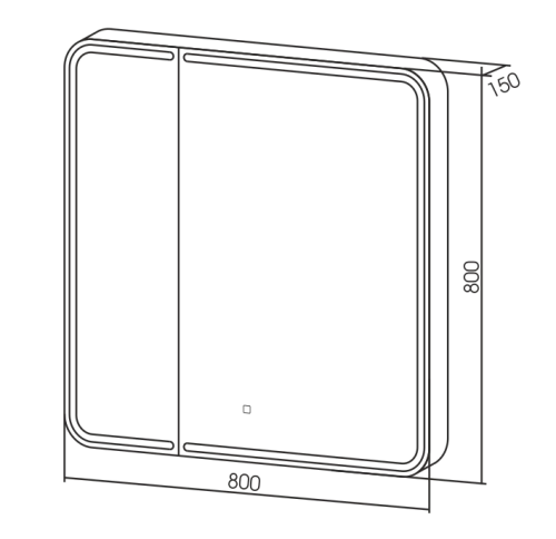 Зеркальный шкаф SILVER MIRRORS Alliance 805х800 (LED-00002516) Зеркальный шкаф SILVER MIRRORS Alliance 805х800 (LED-00002516)