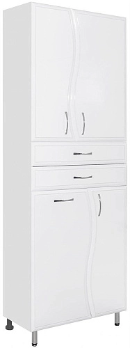 Шкаф-пенал Style Line Волна 70 ЛС-000010050 2 ящика, с бельевой корзиной, белый Шкаф-пенал Style Line Волна 70 ЛС-000010050 2 ящика, с бельевой корзиной, белый