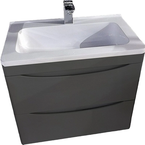 Тумба под раковину Style Line Бергамо мини 60 люкс PLUS серый СС-00002317 Тумба под раковину Style Line Бергамо мини 60 люкс PLUS серый СС-00002317