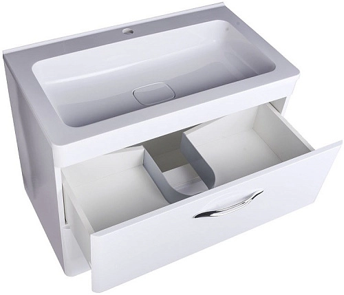 Тумба под раковину Style Line Каре 80 (2 ящ.) Люкс белая, PLUS СС-00002270 Тумба под раковину Style Line Каре 80 (2 ящ.) Люкс белая, PLUS СС-00002270