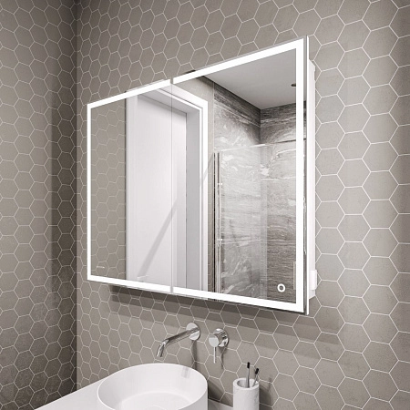 Зеркальный шкаф GROSSMAN &quot;МЕРКАДО-100 см&quot; универсал. с LED подсветкой 201002