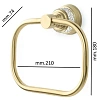 Полотенцедержатель Boheme AURA Gold 10245-G Полотенцедержатель Boheme AURA Gold 10245-G