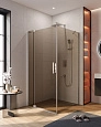 Душевой уголок CEZARES SLIDER-AH-1-100-90/100-BR-Cr 90-100x100см стекло тонированное (бронза), профиль хром Душевой уголок CEZARES SLIDER-AH-1-100-90/100-BR-Cr 90-100x100см стекло тонированное (бронза), профиль хром